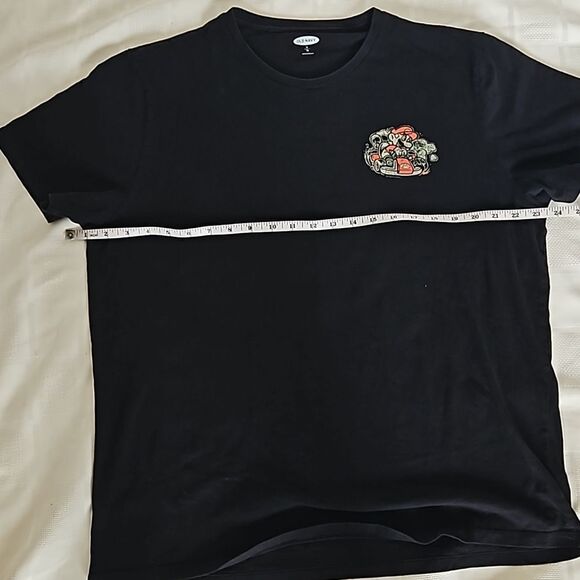 Old Navy Men's Super Mario Logo Short Sleeves Cotton T-Shirt Black XL - Picture 7 of 16